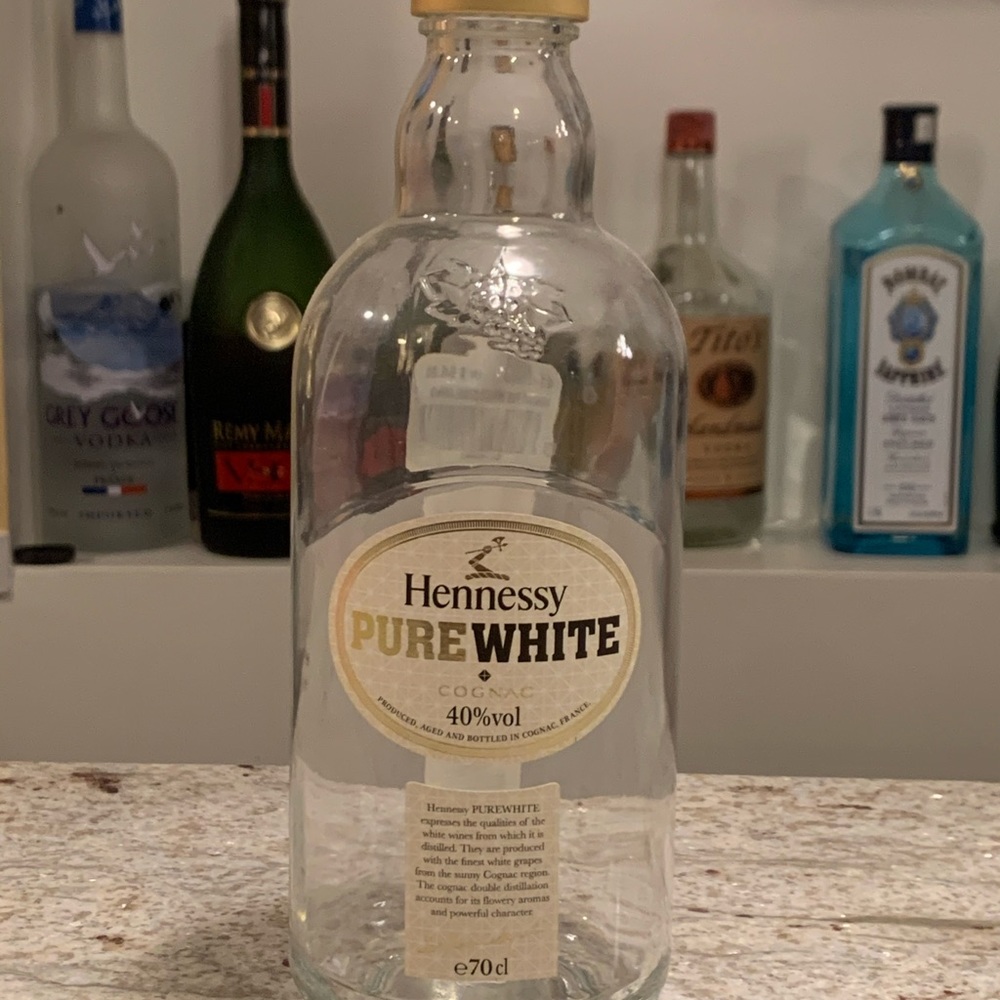 Hennessy PURE WHITE Empty Cognac Bottle